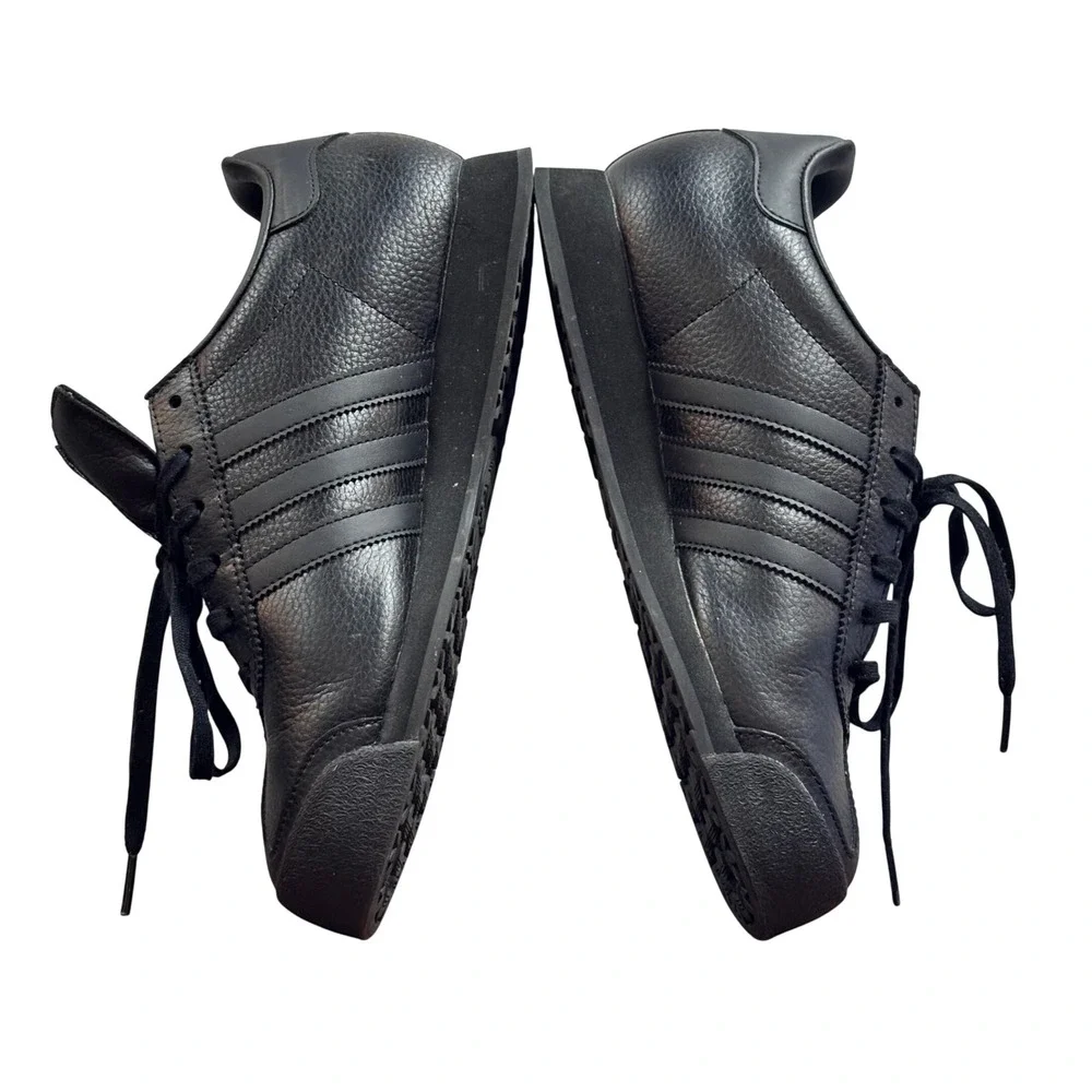 Adidas Samoa Mens Sneakers Core Black Leather Retro Low Top IG1817 Size 8